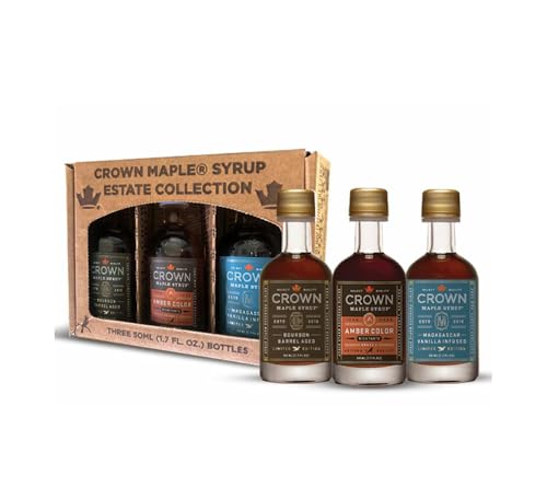 Crown Maple Artisan Trio Collection in Petite 50ML (1.7 Fl. Oz.) Window Box featuring Bourbon Barrel Aged, Madagascar Vanilla Infused