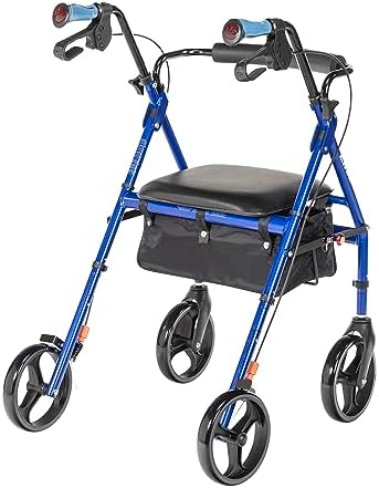 Drive Medical Hugo Elite Rollator Walker with Seat and Basket