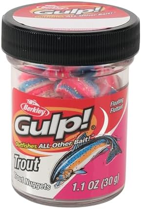 Berkley Gulp! Trout Nuggets Dough Bait, Scented and Flavored Soft Bait for Freshwater Fishing, Designed to Attract Trout, High Visibility