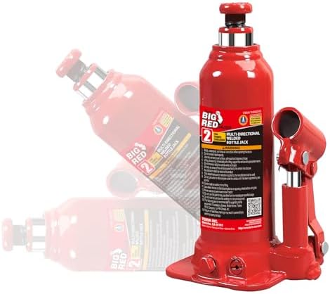 Torin T90413 Big Red Hydraulic Bottle Jack with Carrying Case, 4 Ton (8,000 lb) Capacity