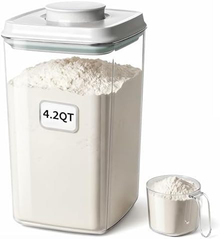 Melovom Pop Food Storage Containers Set Airtight Food Storage Containers with Pop Lids, Kitchen Pantry Organization and Storage, BPA Free, 2 x 2.8Qt