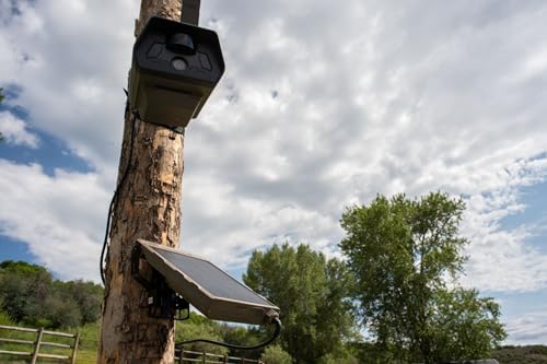 Tactacam Defend Solar Panel, Built-in Battery, Day & Night Power | 5, 200mAh built-in battery, weatherproof, integrated mount, also fits REVEAL X