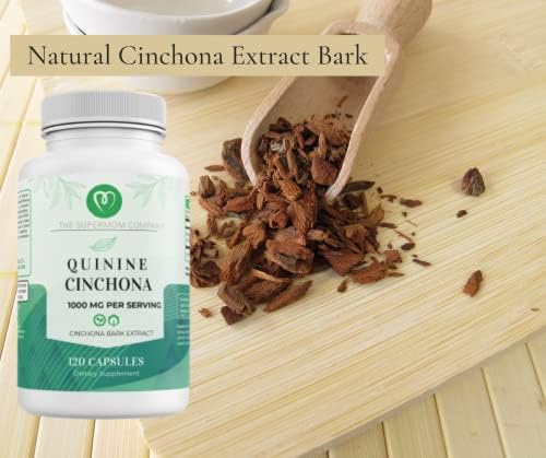 Quinine Cinchona Bark Extract 1000 mg – Herbal Supplement for Muscle & Leg Cramp Relief, Digestive Support & Immune Health – 120 Capsules, Non-GMO