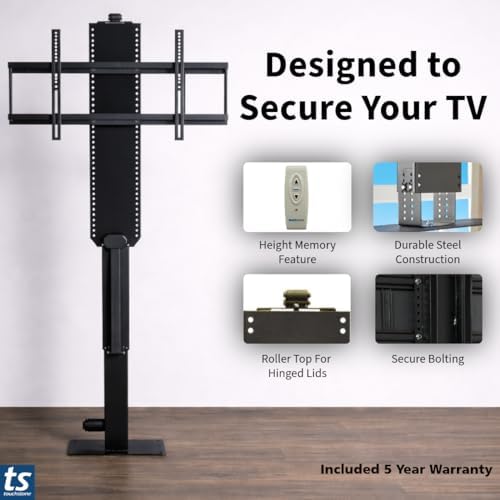 Touchstone Whisper Lift II Pro Smart Motorized TV Lift Mechanism - 36" Travel-Popup & Drop Down-5yr Warranty-Height Memory Feature, IR/RF, RS-232 Compatible-WiFi Connectivity-TVs Up to 65"/100 Lbs