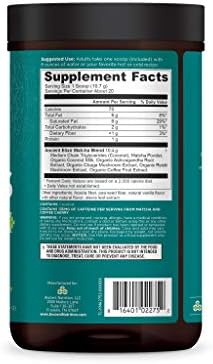 Matcha Green Tea Powder with Ashwagandha by Ancient Nutrition, Ancient Elixirs Superfood Matcha Energy Powder, with MCTs