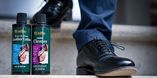 Cadillac Boot and Shoe Leather Lotion 8 Ounces - Cleans, Conditions, Protects, and Polishes Leather Footwear and Accessories