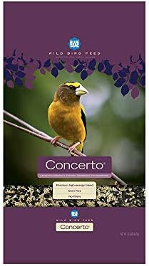 Blue Seal Concerto Wild Bird Seed | Premium High-Energy Blend | No Fillers, Corn-Free | Attracts a Wide Variety of Wild Outside Birds | Convenient Shell-Free Mix | Made in USA | 20 Pound Bag