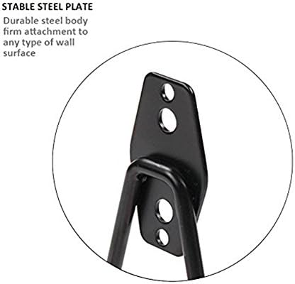 Wall Mount Heavy Duty Double Utility Tools Hooks with Anti-Slip Coating for Garage Storage Organizer Shovels Chair Hose