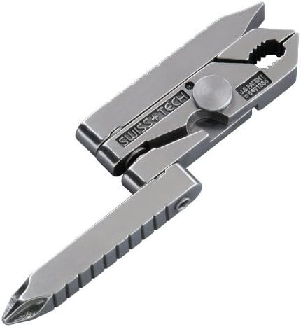 SWISS+TECH ST50022 Stainless Steel 6-in-1 Key Chain Multi Tool, Polished Finish (Single Pack)