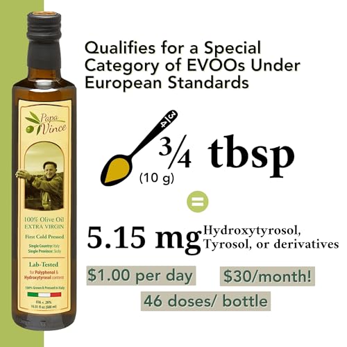 Papa Vince Olive Oil Extra Virgin - First Cold Press, Sicily, Italy | Buttery, smooth, gentle peppery finish - unrefined, unblended