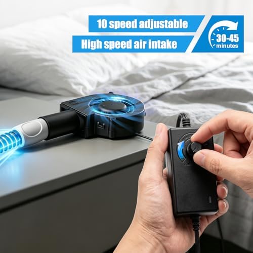CPAP Cleaning Kit with Hose Dryer for 15-22mm Tubing CPAP Supplies Cleaner, Extra Large | Complete 11Pack CPAP Cleaning Tool, Fast Drying Fan