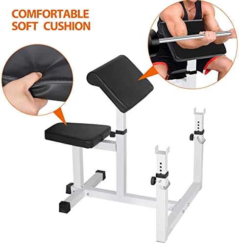 ANT MARCH Preacher Curl Weight Bench, Strength Training Max load 450LBS
