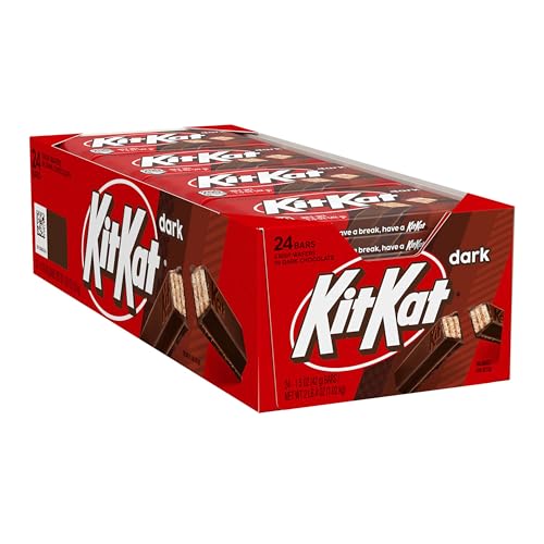 KIT KAT Dark Chocolate Wafer Candy Bars, 1.5 oz (24 Count)