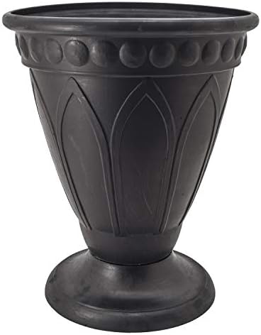 PSW HU40BK Bristol Urn Planter, 16 by 18-Inch, Black