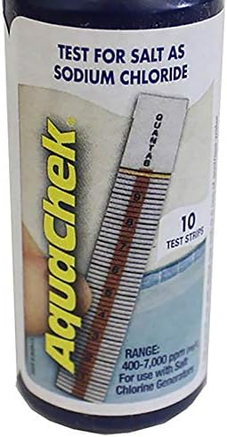 AquaChek Salt Test Strip Titrators for Pools - Salt Water Pool Test Strips for Sodium Chloride - Quick and Accurate Results - Professional Water Quality Testing Kit (10 Strips)