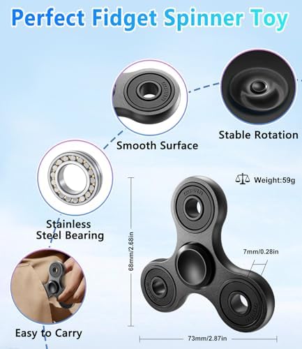 ATESSON Fidget Spinner Metal Fidget Spinners Toy Adults Kids