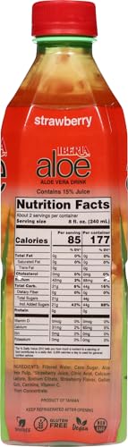 Iberia Aloe Vera Juice Drink, Pineapple, 16.9 Fl Oz (Pack of 24)