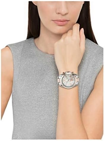 U.S. Polo Assn. Women's Two-Tone Analog Watch – Silver Dial with Rose Gold Accents, 41mm Metal Case