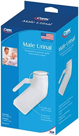 Carex Portable Urinal For Men - Male Urinal and Travel John - Plastic Urinal