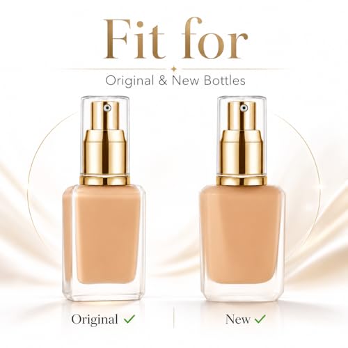 Chris.W 2Pack Foundation Pump Fit for Estee Lauder Double Wear Foundation | DW Replacement Pump Dispenser, for New and Original Bottles, Gold