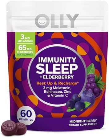OLLY Immunity Sleep + Elderberry Gummies, Immune & Sleep Support*- 36 Count