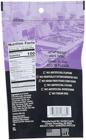 Sanders, Sea Salt Caramels Dark, 3.75 Ounce