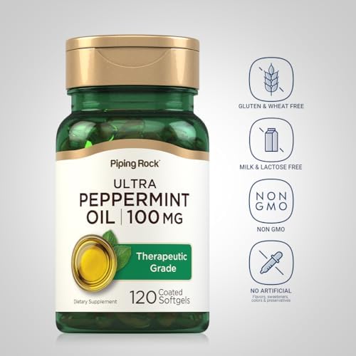 Piping Rock Peppermint Oil Softgel Capsules | 100mg | 120 Pills