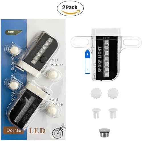 Bike Wheel Lights (2 Pack) - Waterproof LED Bicycle Spoke Tire Lights - 30 Different Patterns Change - Bike Accessories - Black