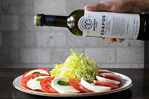 Ancient Foods EDAFOS Extra Virgin Olive Oil Cold Pressed – Fresh, Cold Pressed olive oil from Greece, PDO Crete – 16.9oz (500ML)