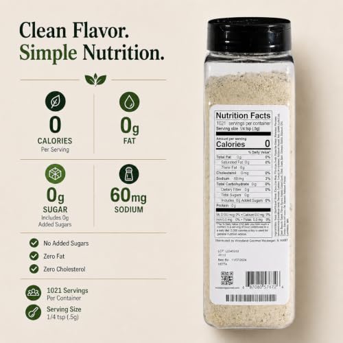 Truffle Parmesan & Black Garlic Seasoning, 18 oz – Gourmet Finishing Cheese Blend with Black Truffle Salt & Fermented Black Garlic, by Woodland Gourmet