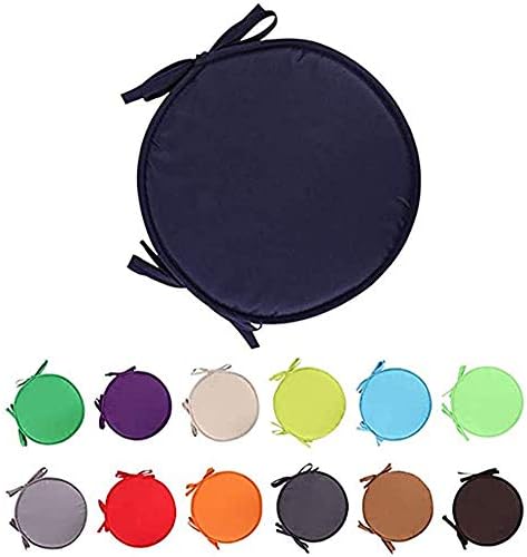 Indoor/Outdoor Chair Pads Round Seat Cushions Garden Patio Home Cushions - Diameter 38cm (2pcs,Red)