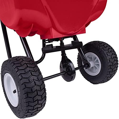 EarthWay 2030P-Plus 65 LB (29 KG) Capacity Commercial Walk-Behind Broadcast Spreader for Grass, Fertilizer, Seeds — Includes Side Spread Control