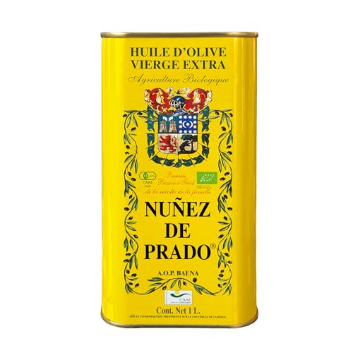 Nuñez de Prado Extra Virgin Olive Oil – USDA Organic, DOP Baena, First Cold Pressed, Family Estate Harvest, 33.8 fl oz (1 Liter)