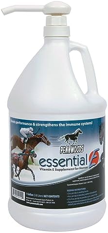 Essential E: Equine Vitamin E Horse Supplement, 1 Gallon | Supports Horse Health, Athletic Performance, Muscle Recovery, Equine Daily Nutrition