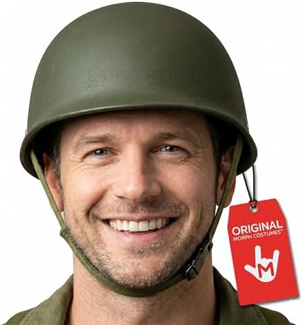 Nicky Bigs Novelties Military Helmet, US Army Helmet, WW2 Helmets, Army Hat, Green Helmets, US Soldier Costume