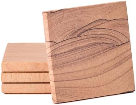 Thirstystone Sandstone Cinnabar Coasters | Protective Cork Backing, Eco-Friendly, Absorbent, Easily Wipes Clean