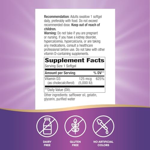 Natures Way Vitamin D3 5000 Iu, 240 CT