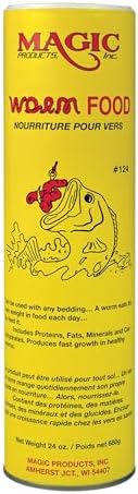 MAGIC Bait Worm Food – 24 oz Can | Nutrient-Rich Worm Feed for Healthy Nightcrawlers & Red Wigglers | Improves Bait Vitality for Fishing &
