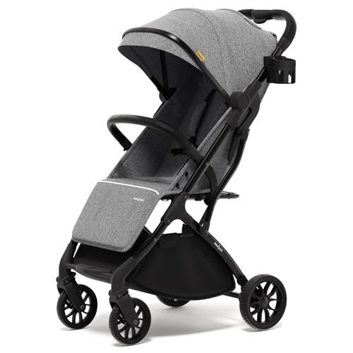 newyoo GlideTow TR18 Travel Stroller, Compact & Lightweight, Muted Olive | Newborn to toddler, foldable, self-standing design, 175° near-flat recline, large mesh window, trolley mode & UPF 50+ canopy