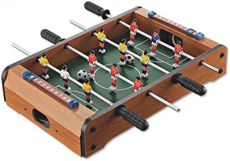 14 Inch Foosball Table, Wooden Soccer Game Tabletop, Mini Indoor Table Soccer Set for Game Rooms, Parties, Family Night
