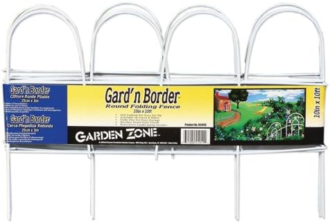 Origin Point Gard'n Border Round Folding Fence, Green, 10-Inch x 10-Feet