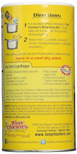 Tony Chachere Instant Gravy Mix, Creole, Roux, 3 Count