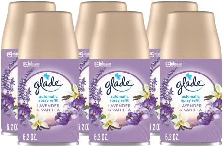 Glade Lavender & Vanilla Automatic Spray Refills Air Fresheners (6.2 Ounce (Pack of 6))