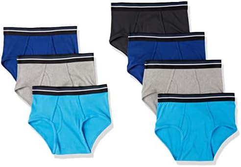 Amazon Essentials Men's Breathable Ribbed Knit Briefs with Elasticized Waistband, Multipacks
