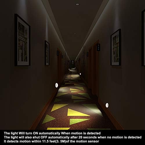 HONWELL Motion Sensor Light, Wireless Battery Powered Warm White Motion Sensor Lights, Stick Closet Lights, Safe LED Stair Lights