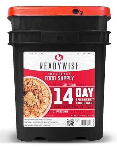 ReadyWise Emergency Food Supply - 72 Hour Survival Kit, 30 Servings of Protein Meals, Freeze Dried Food for Backpacking, Camping Essentials & Disaster Prepping Supplies, up to 25 Year Shelf Life