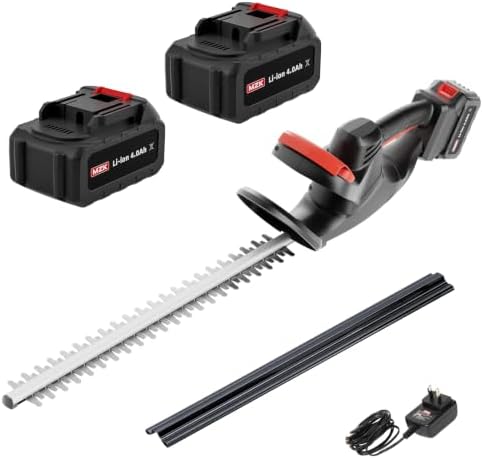 MZK 20V 22-Inch Cordless Hedge Trimmer with 2 x 4Ah Batteries