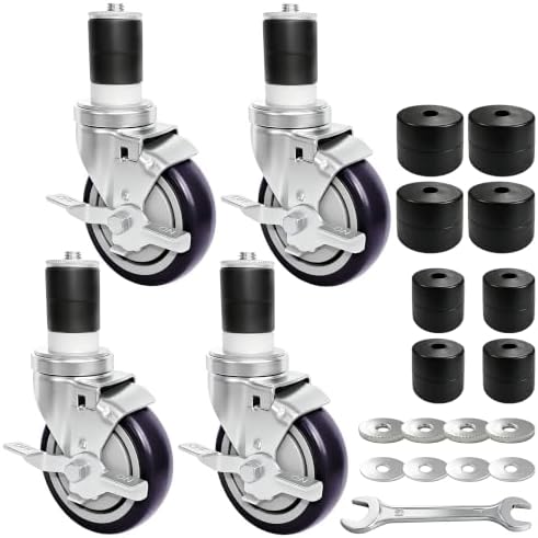 MySit 4 inch Work Table Caster Wheels for Commercial Kitchen Prep Tables