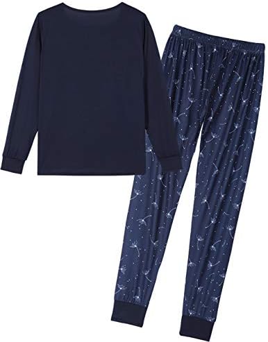 HONG HUI Women Pajamas Set Soft Christmas Pjs Holiday Loungewear Set Long Sleeve Top With Pants,S-3XL