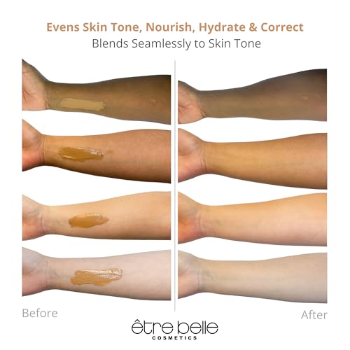 être belle Cosmetics Hyaluronic Tinted Moisturizing Cream, Skin Care for Women with Hyaluronic Acid, Vitamin E & Grape Seed Oil, Long Lasting